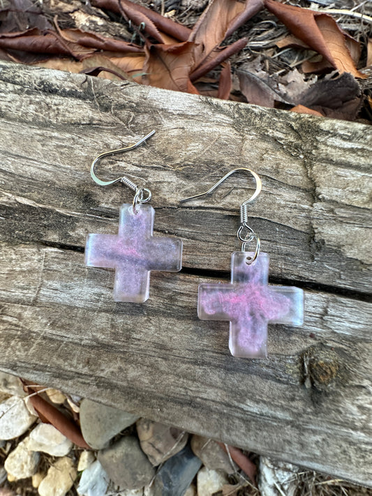 Analogue Pocket D-pad Earrings - Galaxy Pink